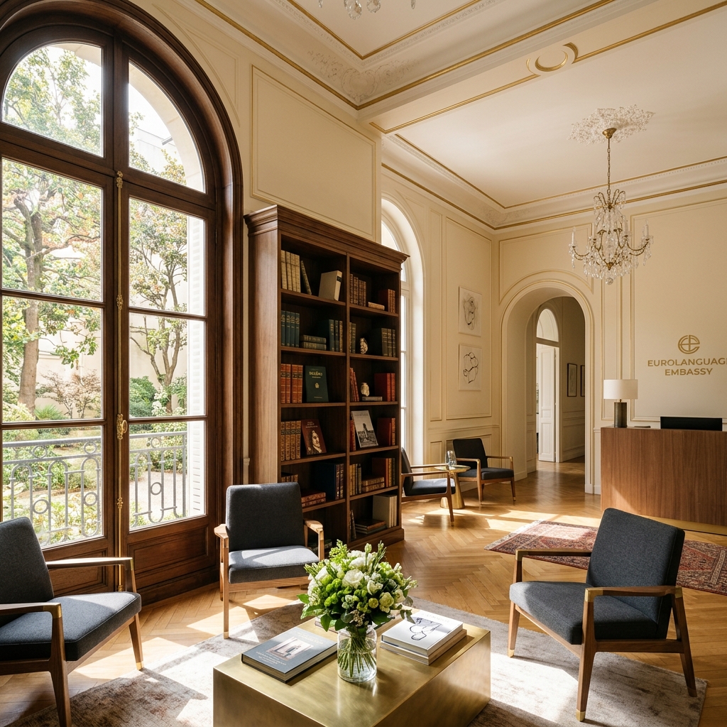 French tuition at Chaitanya French Academy lobby